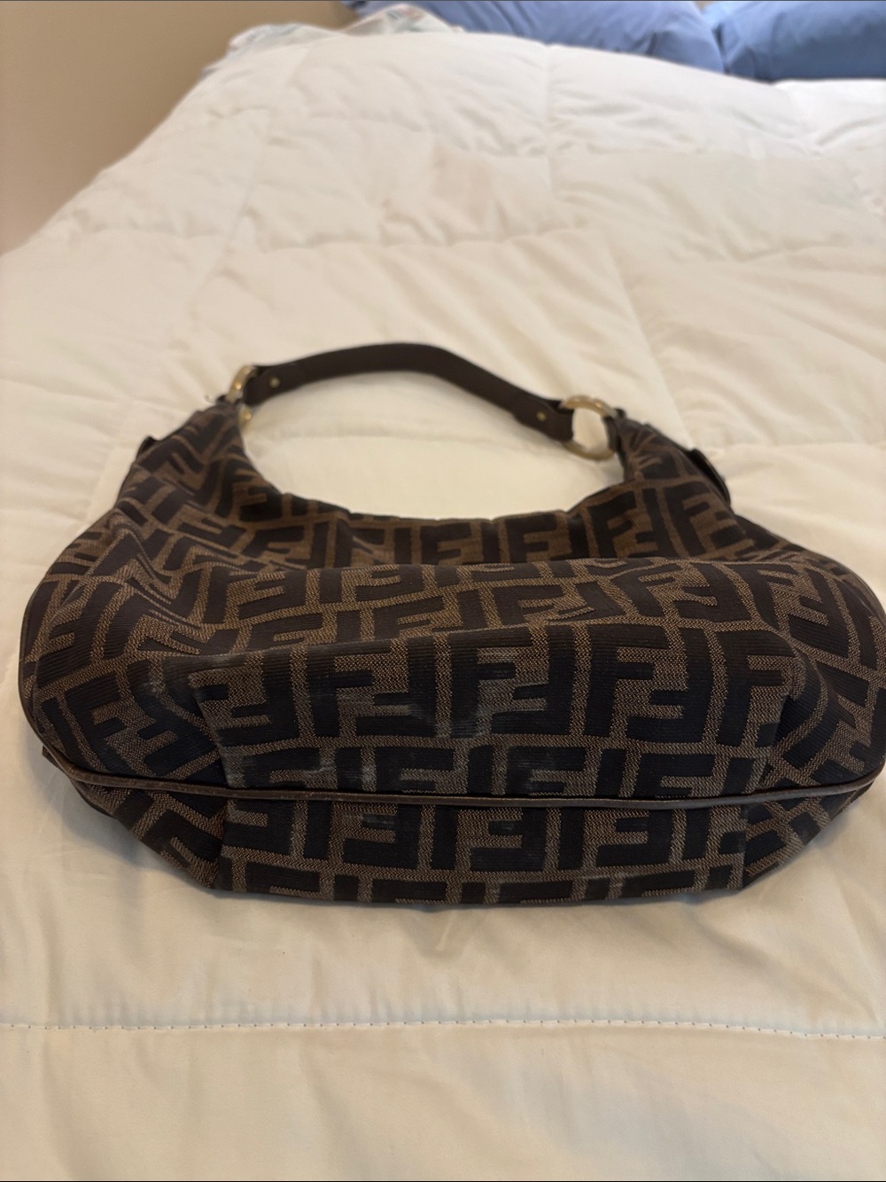 Fendi brown canvas Monogram Hobo Bag - Picture 2 of 16